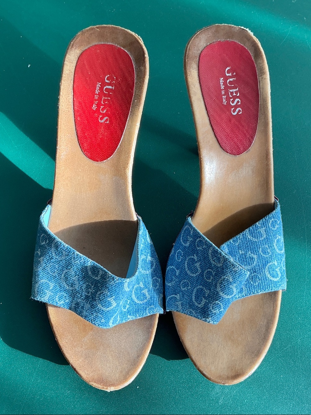 Guess Denim Sandals Size 10